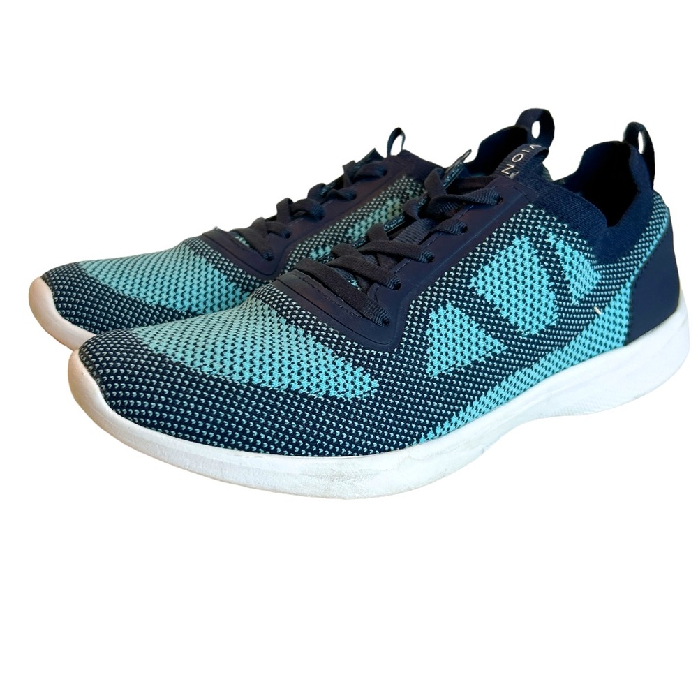 Vionic Lenora Navy Blue Lace Up Mesh Fabric Support Sneakers Shoes Size 7